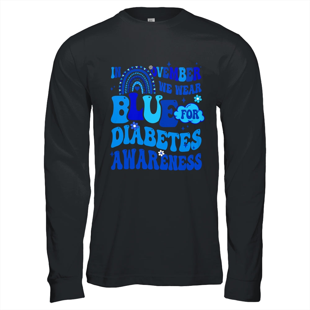 In November We Wear Blue Ribbon Type 1 Diabetes Awareness Shirt & Hoodie | teecentury
