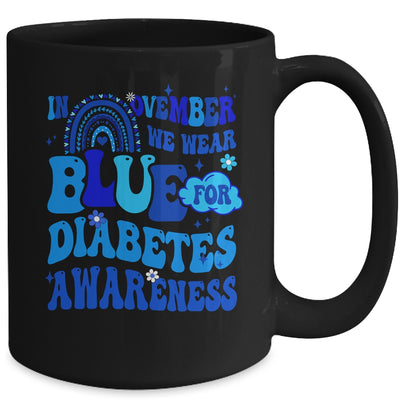 In November We Wear Blue Ribbon Type 1 Diabetes Awareness Mug | teecentury