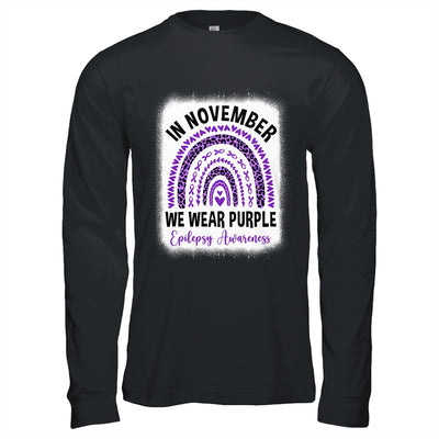 In November We Wear Purple Epilepsy Awareness Month Rainbow Shirt & Hoodie | teecentury