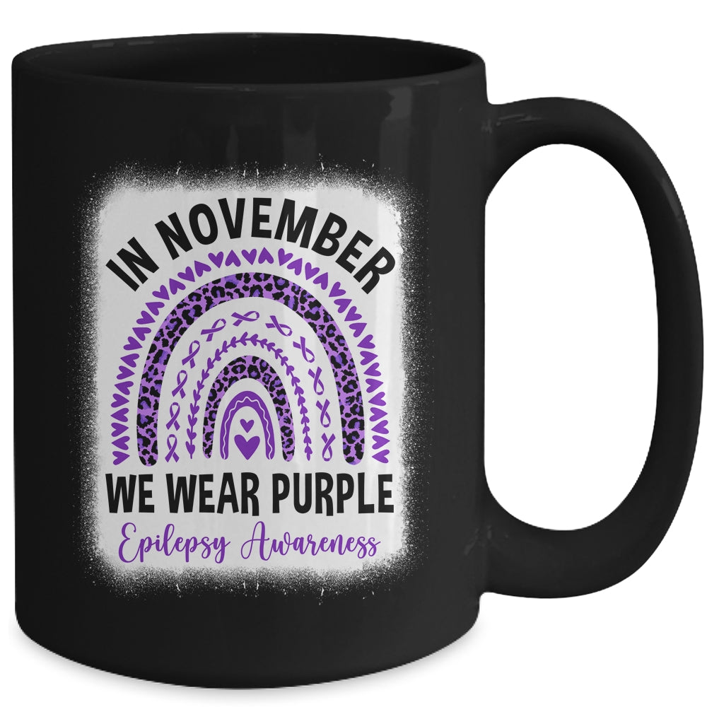 In November We Wear Purple Epilepsy Awareness Month Rainbow Mug | teecentury