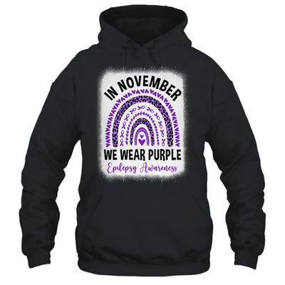 In November We Wear Purple Epilepsy Awareness Month Rainbow Shirt & Hoodie | teecentury
