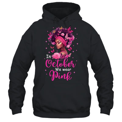 In October We Wear Pink Breast Cancer Awareness Black Women Shirt & Tank Top | teecentury