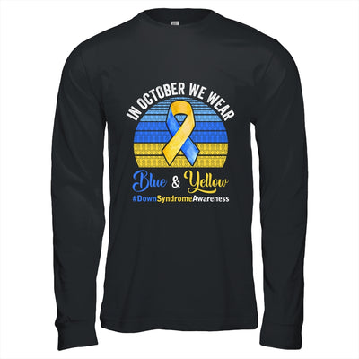 In October We Wear Yellow Blue Down Syndrome Awareness Shirt & Hoodie | teecentury