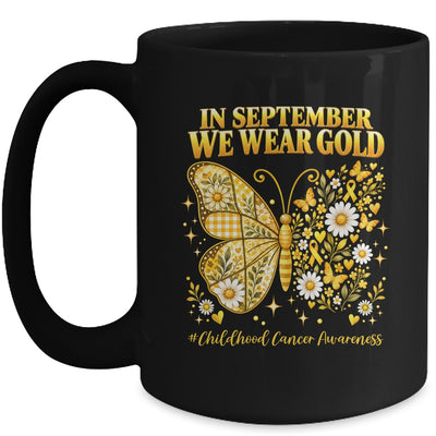 In September We Wear Gold Childhood Cancer Awareness Kids Mug | teecentury