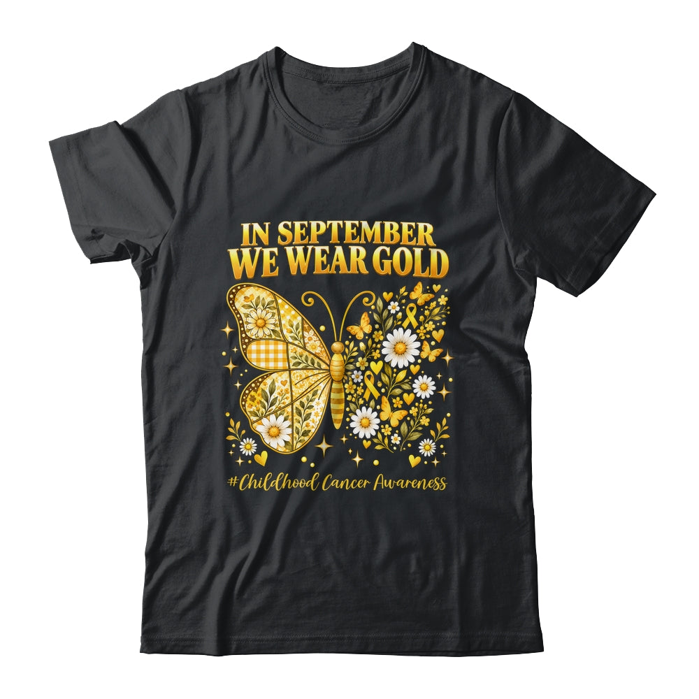 In September We Wear Gold Childhood Cancer Awareness Kids Shirt & Hoodie | teecentury
