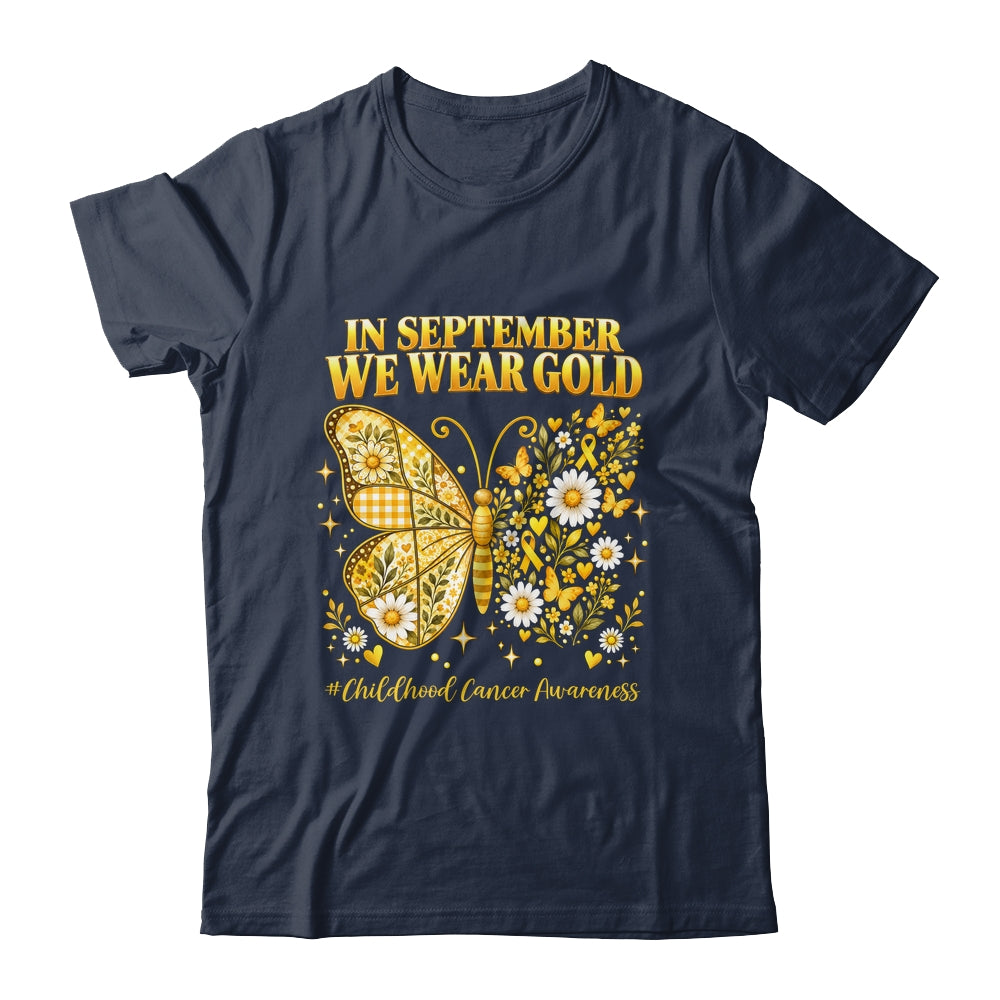 In September We Wear Gold Childhood Cancer Awareness Kids Shirt & Hoodie | teecentury