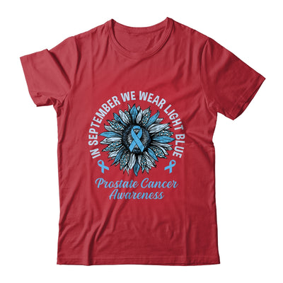 In September We Wear Light Blue Sunflower Prostate Cancer Shirt & Tank Top | teecentury
