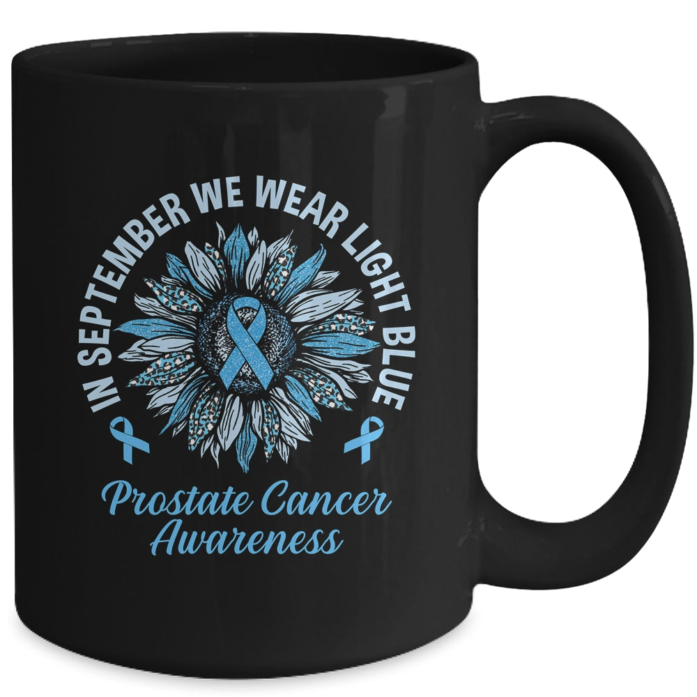 In September We Wear Light Blue Sunflower Prostate Cancer Mug | teecentury
