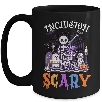 Inclusion Isn't Scary SLP Halloween Sped Teacher Skeleton Mug | teecentury