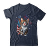 Independence Day Cat 4th Of July Patriotic USA Flag Graphic Shirt & Tank Top | teecentury