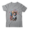 Independence Day Cat 4th Of July Patriotic USA Flag Graphic Shirt & Tank Top | teecentury