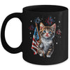 Independence Day Cat 4th Of July Patriotic USA Flag Graphic Mug | teecentury