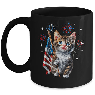 Independence Day Cat 4th Of July Patriotic USA Flag Graphic Mug | teecentury