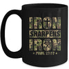 Iron Sharpens Iron Christian Men Camo Scripture Gym Workout Mug | teecentury