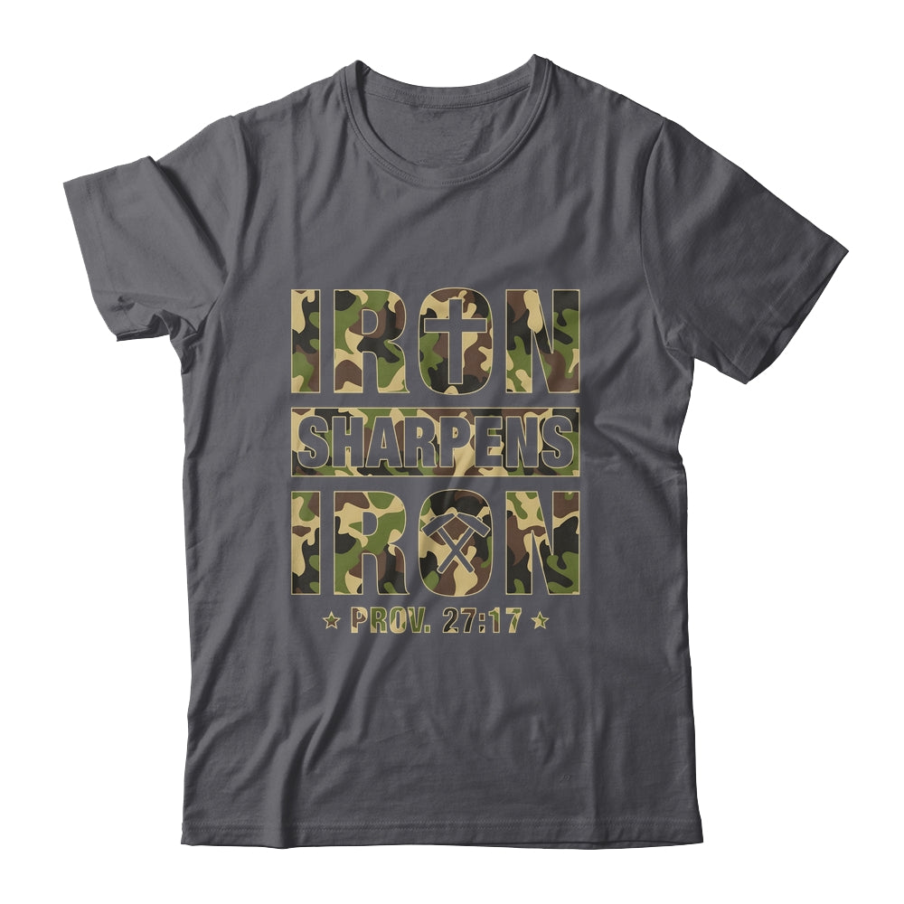 Iron Sharpens Iron Christian Men Camo Scripture Gym Workout Shirt & Hoodie | teecentury