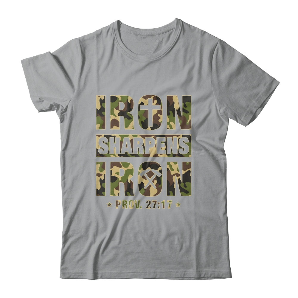 Iron Sharpens Iron Christian Men Camo Scripture Gym Workout Shirt & Hoodie | teecentury