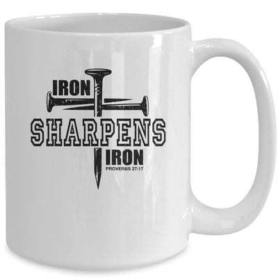 Iron Sharpens Iron Faith Jesus Christian Bible Verse Mug | teecentury