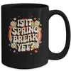 Is It Spring Break Yet Funny Vacation Trip Groovy Rainbow Mug | teecentury