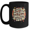 Is It Spring Break Yet Funny Vacation Trip Groovy Rainbow Mug | teecentury