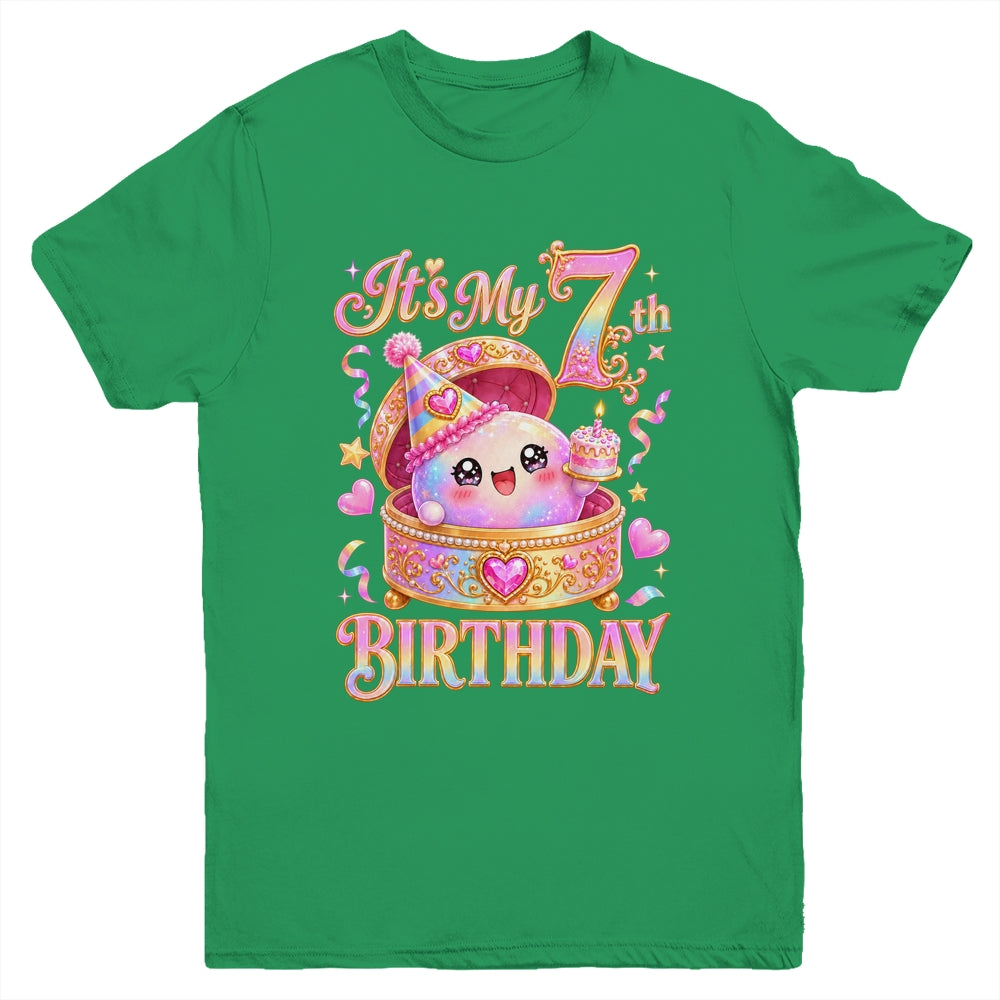 It'S My 7Th Birthday Girl Dumpling Kawaii Anime 7 Year Old Youth Shirt | teecentury