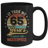 It Took Me 65 Years To Create This Masterpiece 65th Birthday Mug | teecentury
