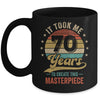 It Took Me 70 Years To Create This Masterpiece 70th Birthday Mug | teecentury