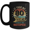 It Took Me 80 Years To Create This Masterpiece 80th Birthday Mug | teecentury