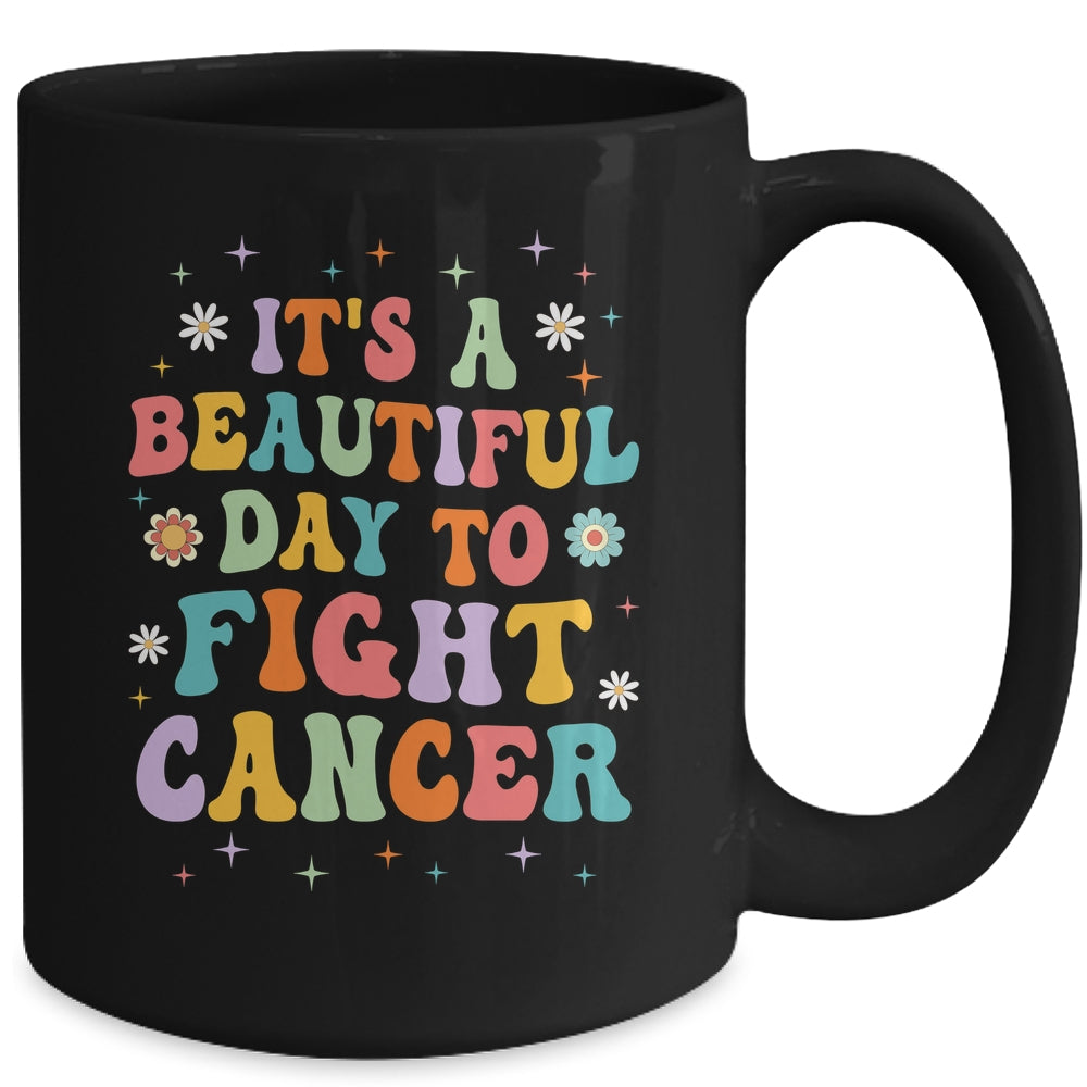 It's A Beautiful Day To Fight Cancer Survivors Day Groovy Mug | teecentury