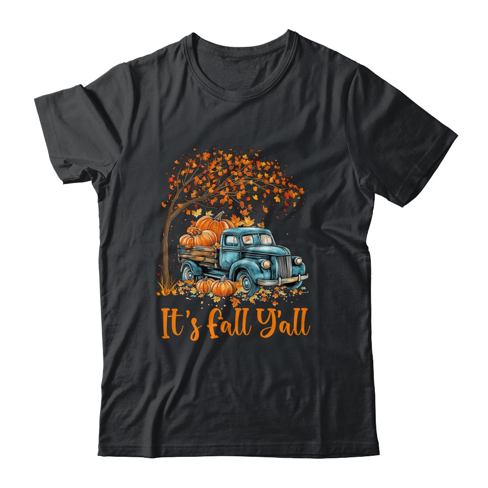 It's Fall Y'all Pumpkin Truck Autumn Tree Fall Thanksgiving Shirt & Hoodie | teecentury