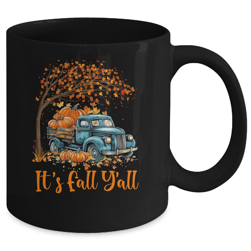 It's Fall Y'all Pumpkin Truck Autumn Tree Fall Thanksgiving Mug | teecentury