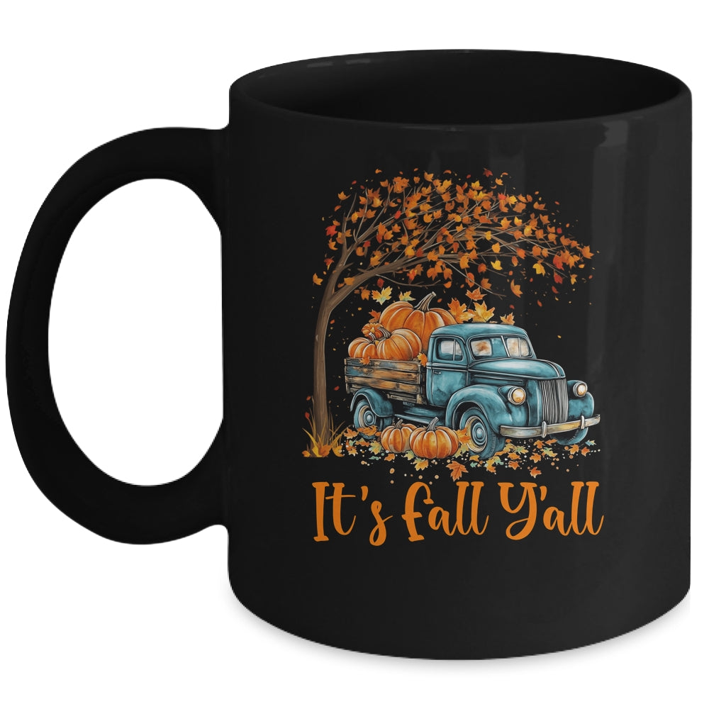 It's Fall Y'all Pumpkin Truck Autumn Tree Fall Thanksgiving Mug | teecentury