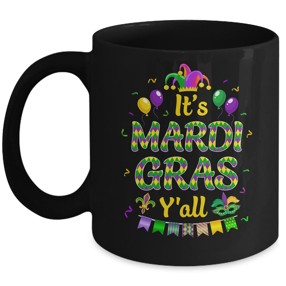 It's Mardi Gras Y'all Outfit Mardi Gras Costume Beads Mug | teecentury