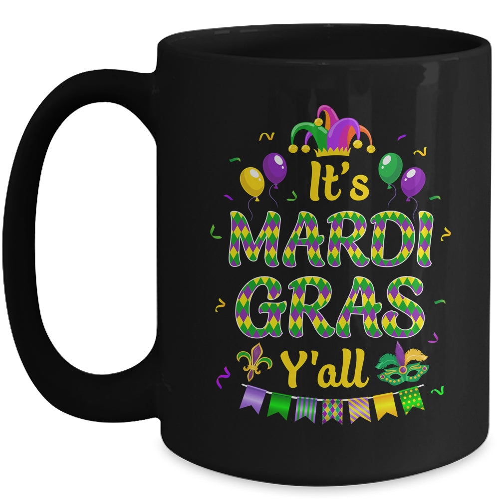 It's Mardi Gras Y'all Outfit Mardi Gras Costume Beads Mug | teecentury