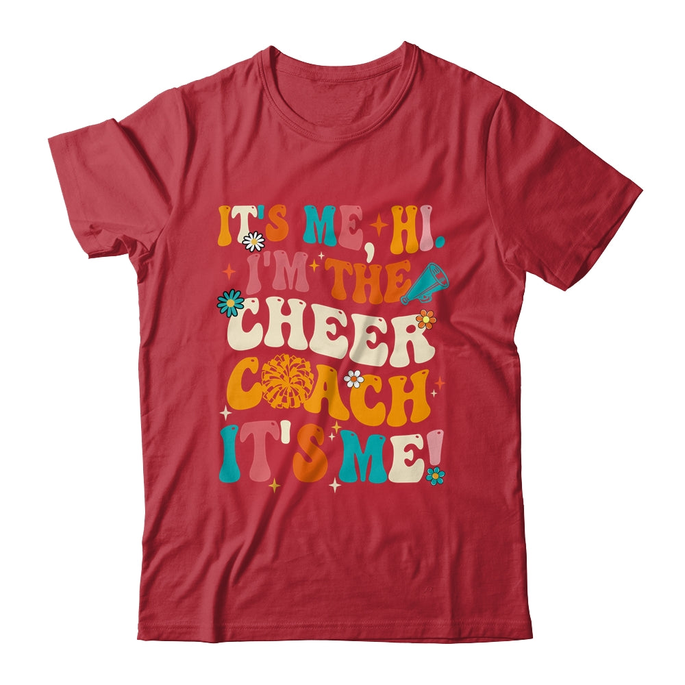 It's Me Hi I'm The Cheer Coach It's Me Retro Groovy Shirt & Tank Top | teecentury
