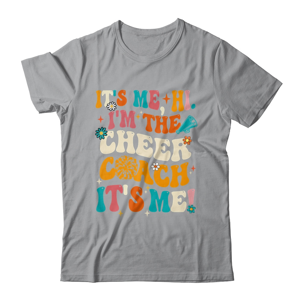 It's Me Hi I'm The Cheer Coach It's Me Retro Groovy Shirt & Tank Top | teecentury