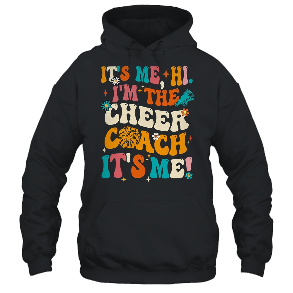 It's Me Hi I'm The Cheer Coach It's Me Retro Groovy Shirt & Tank Top | teecentury