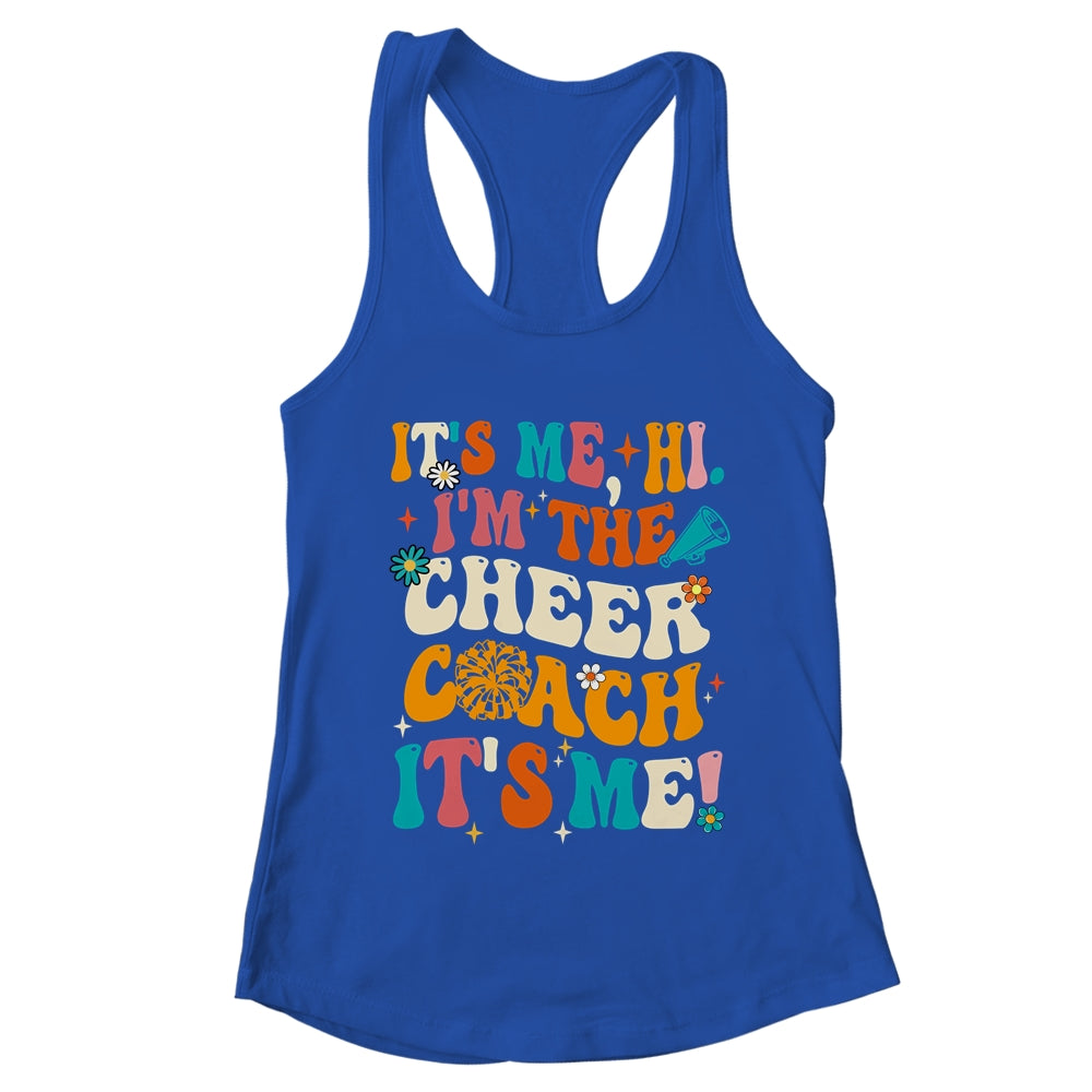 It's Me Hi I'm The Cheer Coach It's Me Retro Groovy Shirt & Tank Top | teecentury