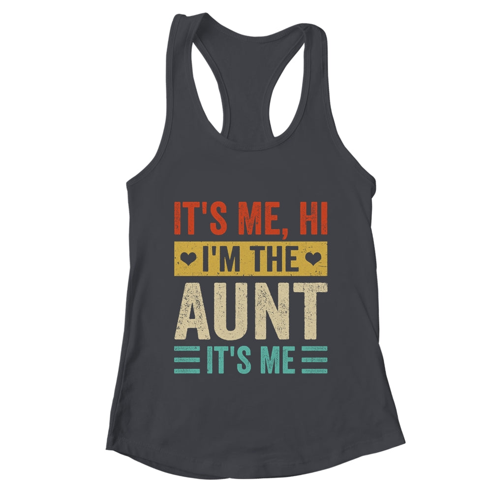 It's Me Hi I'm The Cool Aunt It's Me Funny Mothers Day Shirt & Tank Top | teecentury