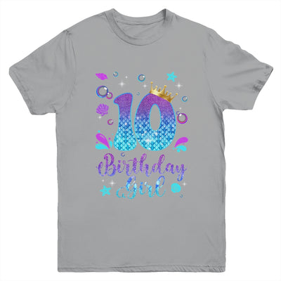 It's My 10th Bday Mermaid Funny Birthday Girls 10 Years Old Youth Shirt | teecentury