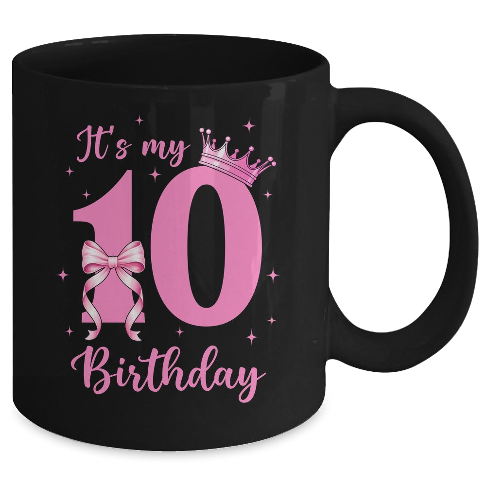 It's My 10th Birthday Girl Coquette Bow 10 Yr Old Aesthetic Mug | teecentury