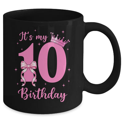 It's My 10th Birthday Girl Coquette Bow 10 Yr Old Aesthetic Mug | teecentury