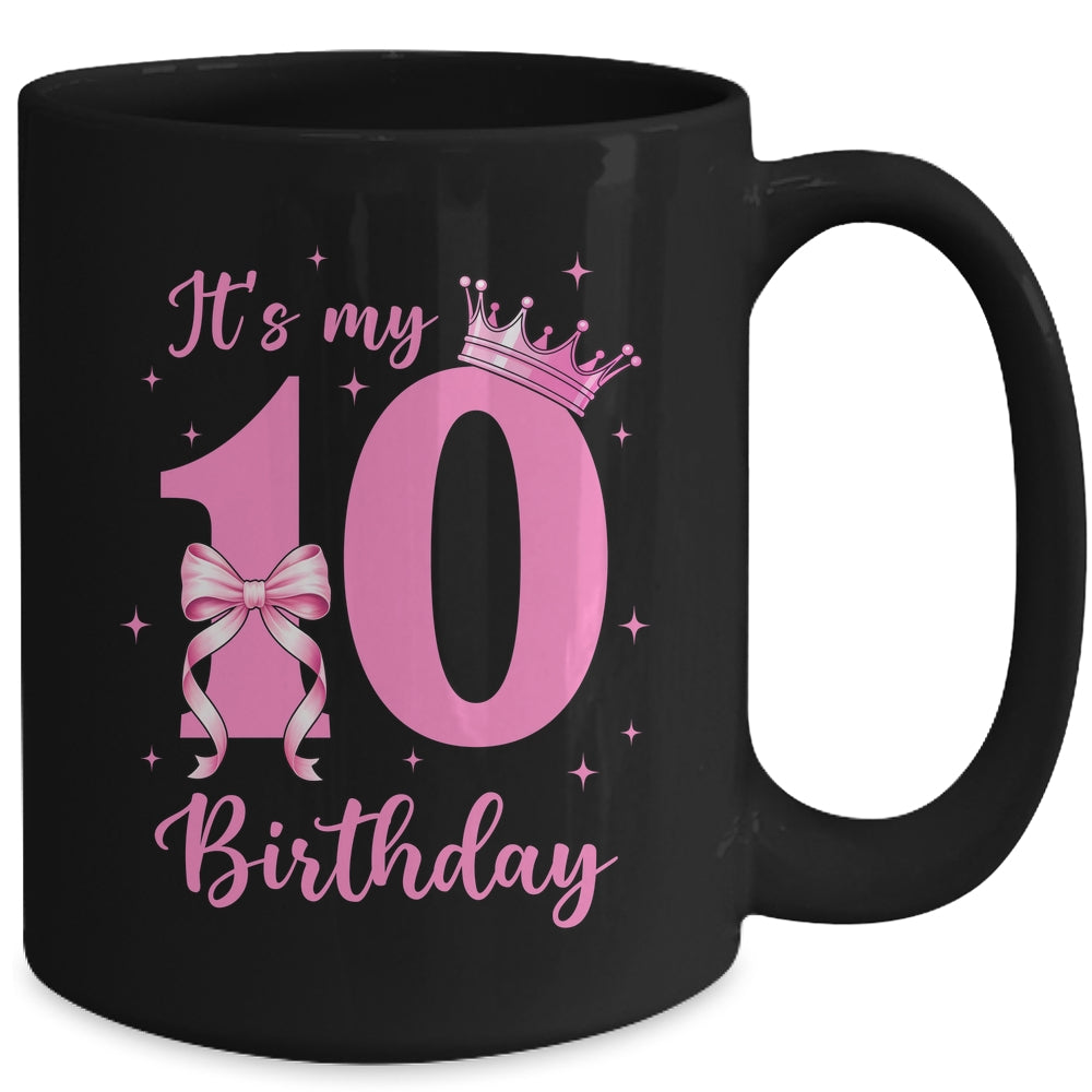 It's My 10th Birthday Girl Coquette Bow 10 Yr Old Aesthetic Mug | teecentury