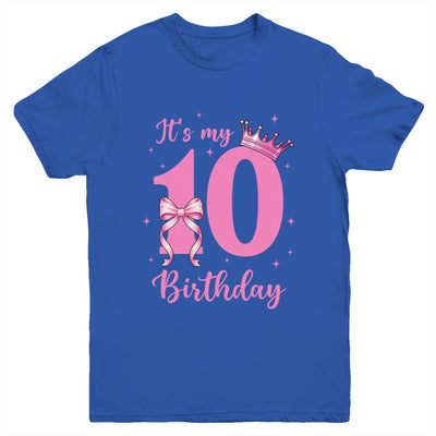 It's My 10th Birthday Girl Coquette Bow 10 Yr Old Aesthetic Youth Shirt | teecentury