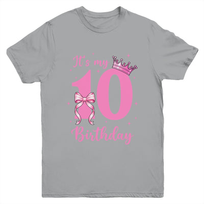 It's My 10th Birthday Girl Coquette Bow 10 Yr Old Aesthetic Youth Shirt | teecentury
