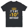 It's My 10th Birthday Idea For 10 Years Boys And Girls Youth Shirt | teecentury