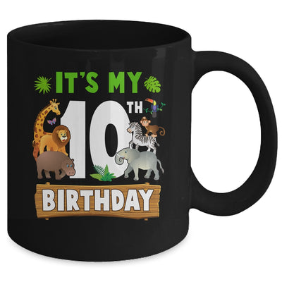 It's My 10th Birthday Zoo Jungle Safari 10 Years Old Birthday Mug | teecentury