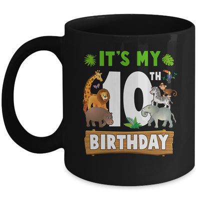 It's My 10th Birthday Zoo Jungle Safari 10 Years Old Birthday Mug | teecentury