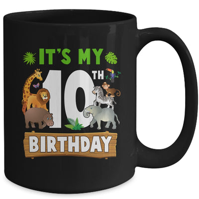 It's My 10th Birthday Zoo Jungle Safari 10 Years Old Birthday Mug | teecentury