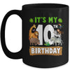 It's My 10th Birthday Zoo Jungle Safari 10 Years Old Birthday Mug | teecentury