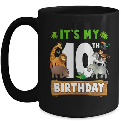 It's My 10th Birthday Zoo Jungle Safari 10 Years Old Birthday Mug | teecentury